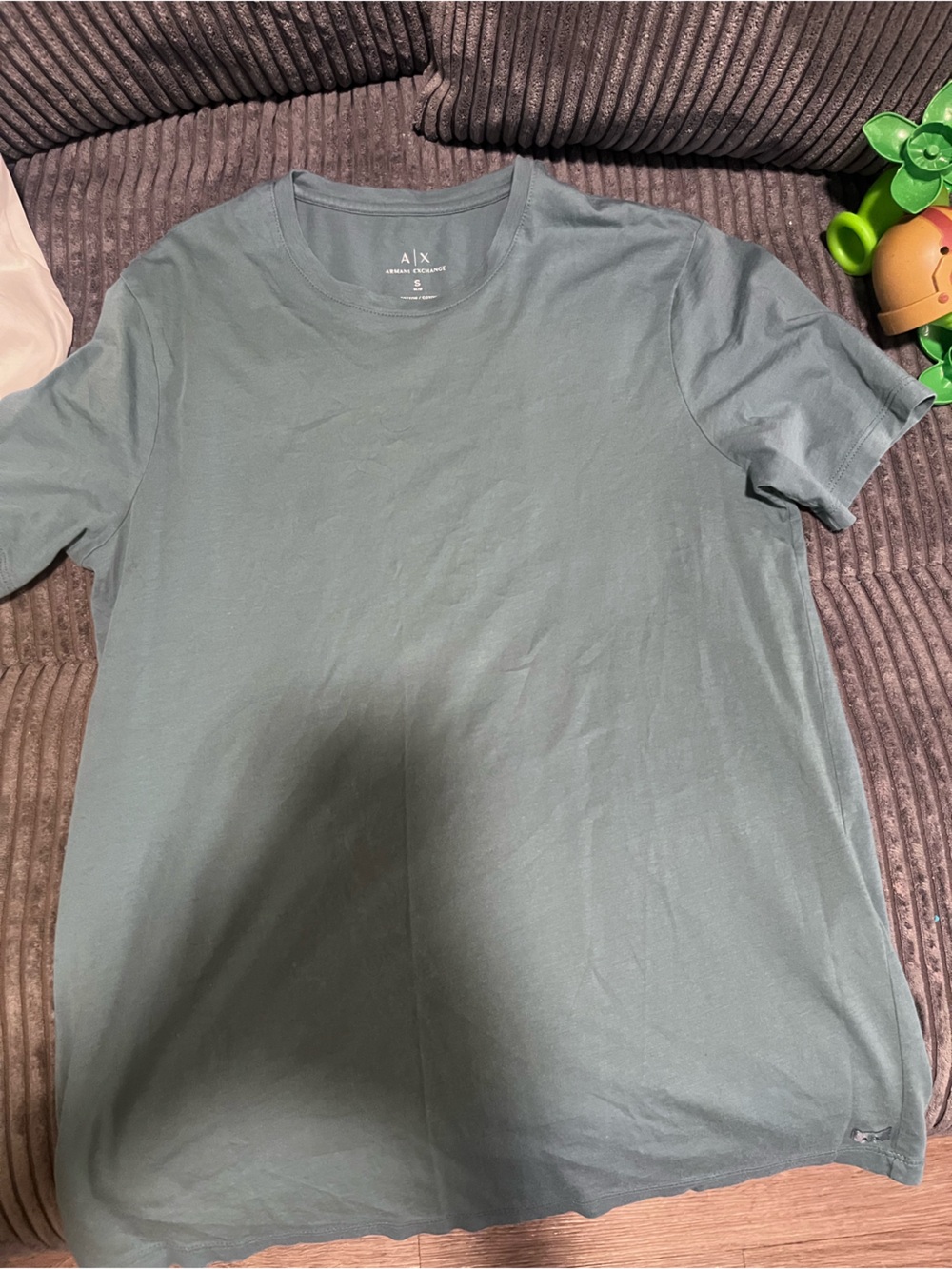 Armani Exchange Men's Crew Neck T-Shirt in Olive